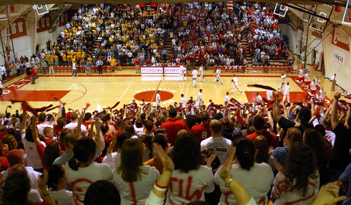 Arena view from top of full stands